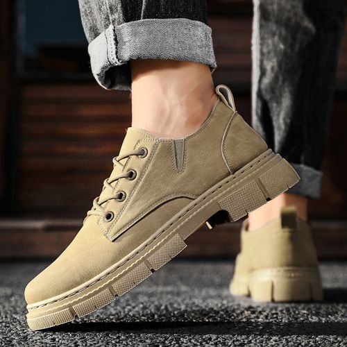 Men Ankle Boots Casual Work Shoes Retro Martin Boots