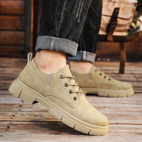 Men Ankle Boots Casual Work Shoes Retro Martin Boots