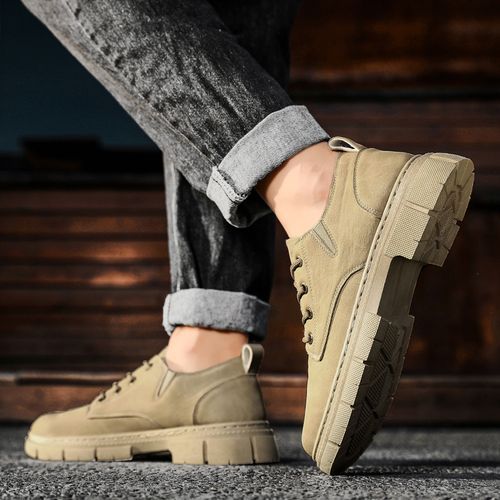 Men Ankle Boots Casual Work Shoes Retro Martin Boots