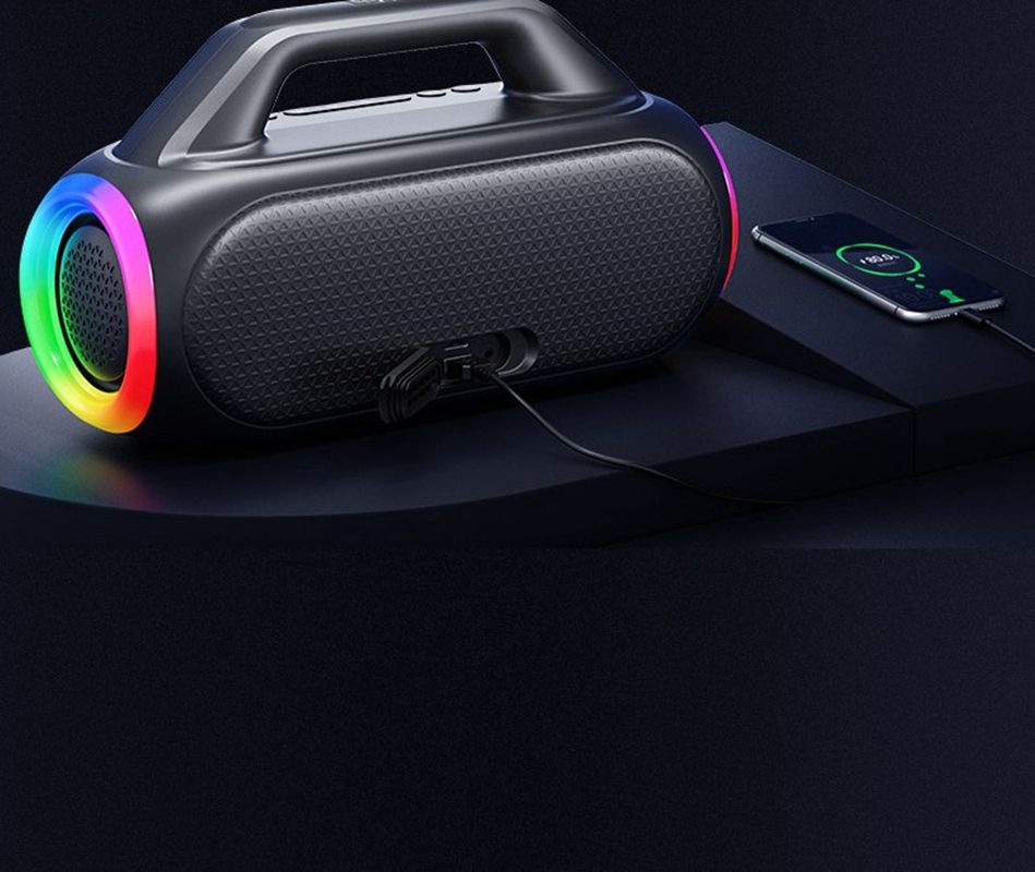 A/MIFA WildBox Outdoor High Sound Quality Car Party Portable Speaker Colored Light Effect Black