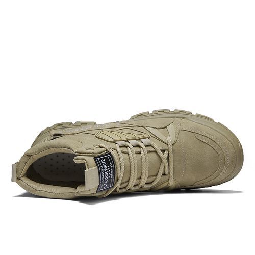 Men Warm Snow Boot Winter Hiking Boots（Khaki）
