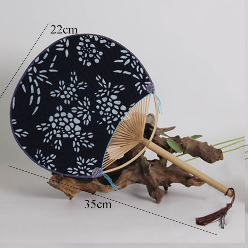 Paper Fan Cloth Old Printing Collection Decoration Silk Props Pu Shooting Style For Bamboo Round Fan Material Home Fashion