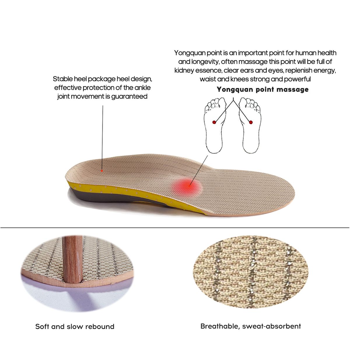 Shoe Insoles Arch Supports 1 Pair Orthotic Insoles Soft Feet