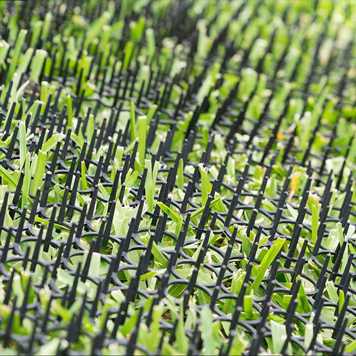 10Pcs Repellent Mats + 10Pcs U Shape Nails Garden Prickle Strip Dig Stop Cat Dog Repellent Deterrent Mat Spike Garden Supplies