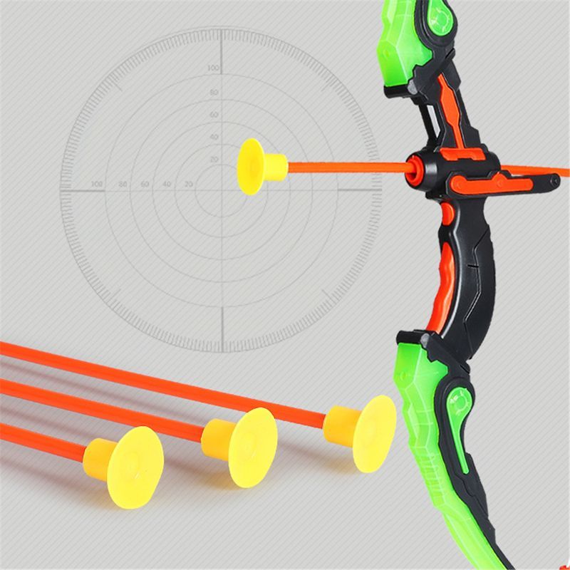 Light Up Archery Bow And Arrow Toy Set For Boys Girls With 3 Suction Cup Arrows