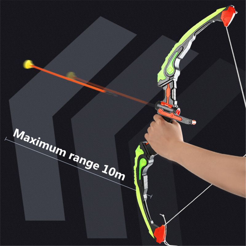 Light Up Archery Bow And Arrow Toy Set For Boys Girls With 3 Suction Cup Arrows
