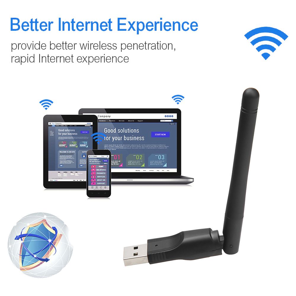 Mini MT7601 USB Wifi Adapter 802.11b G N Antenna 150Mbps