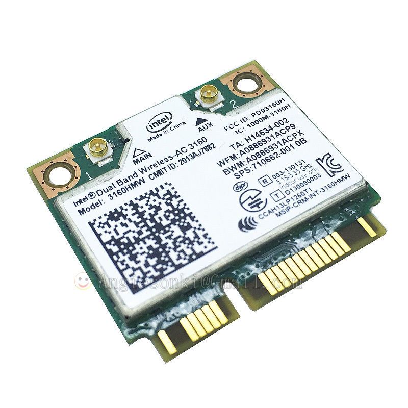 Dual Band Wireless-AC 3160 3160HMW 802.11ac 433Mbps Wifi