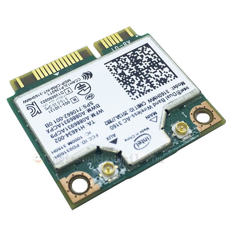 Dual Band Wireless-AC 3160 3160HMW 802.11ac 433Mbps Wifi