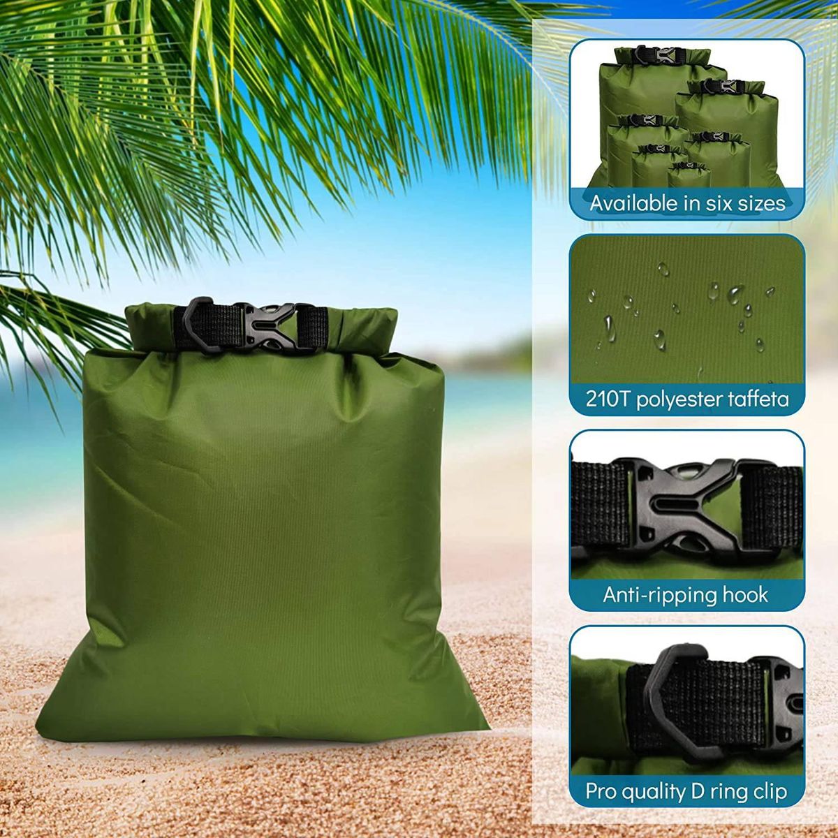 6Pcs Waterproof Dry Bag,for