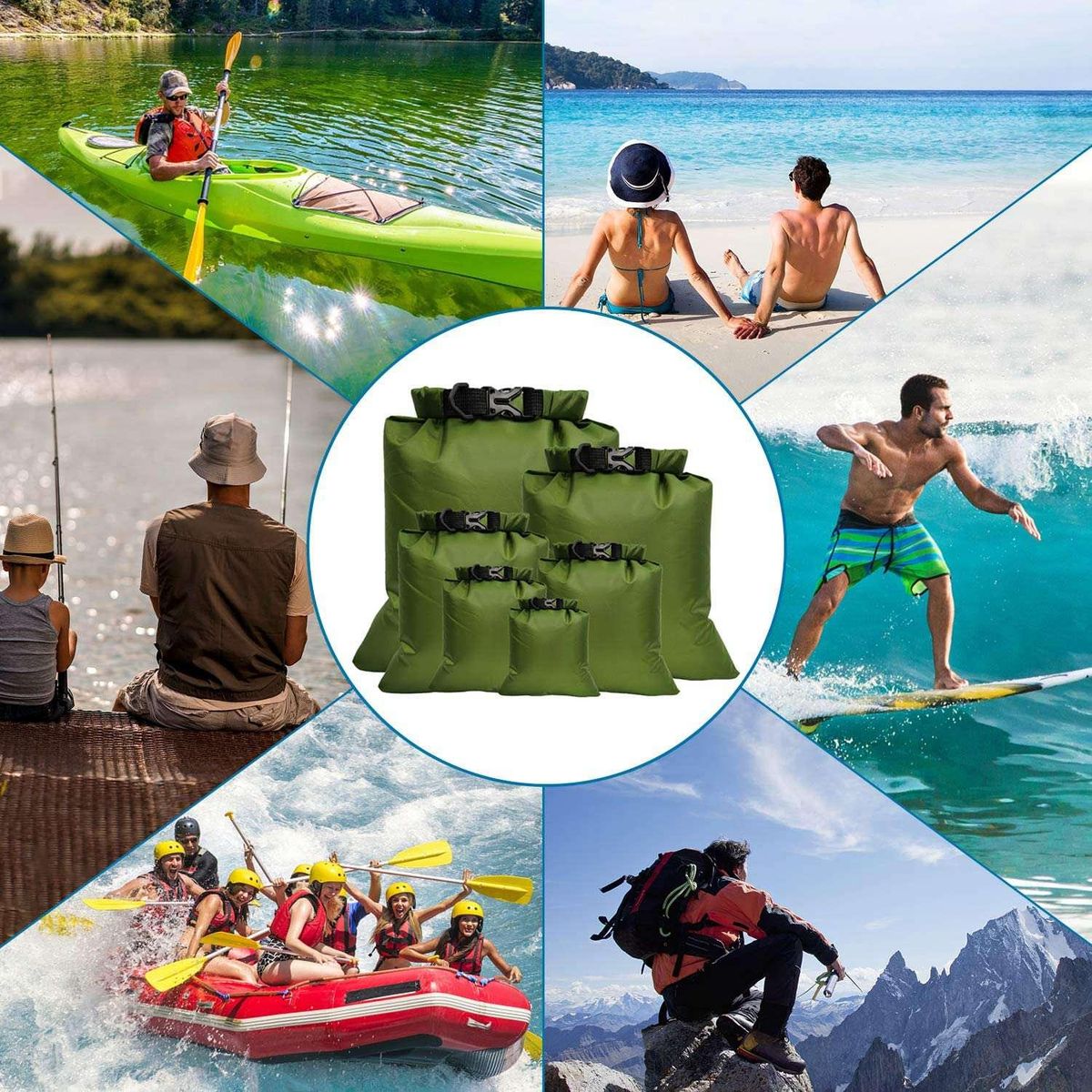 6Pcs Waterproof Dry Bag,for