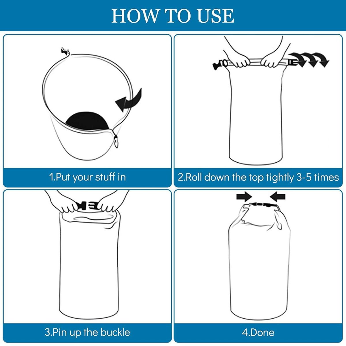 6Pcs Waterproof Dry Bag,for