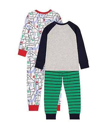 2 Piece Vehicle Road Boy Pyjamas