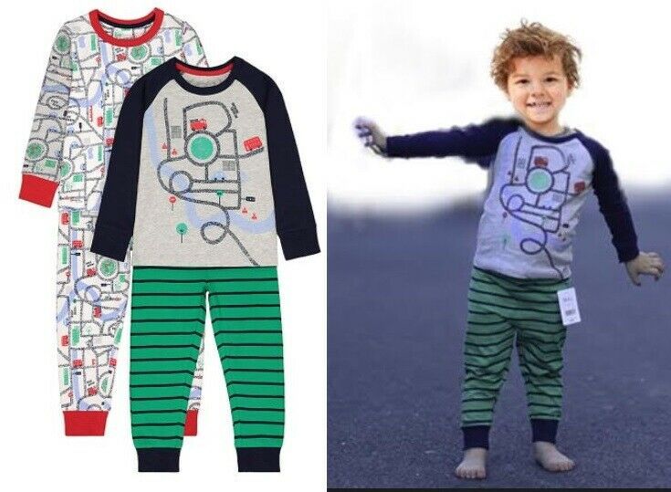 2 Piece Vehicle Road Boy Pyjamas