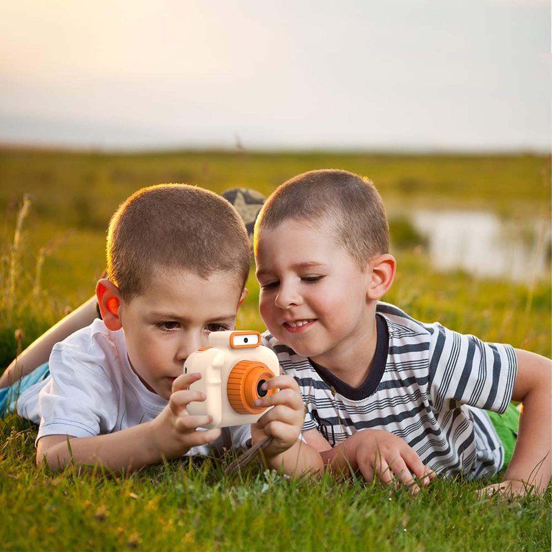 4000w Front Rear Dual Lens Digital Camera Mini Video Photo Slr Cameras Cartoon Toys Children Birthday Gifts Purple
