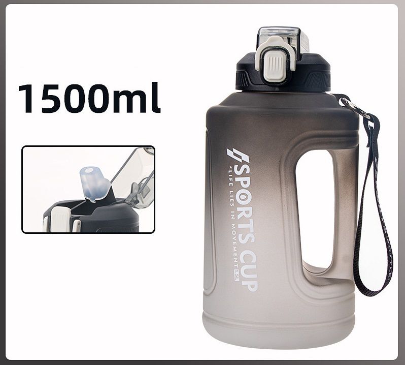 Sport Water Bottle Reminder Silicone Sith Straw Waterbottle Items Fitness Big Bottles