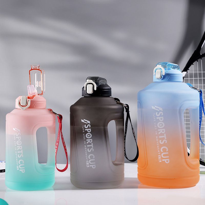 Sport Water Bottle Reminder Silicone Sith Straw Waterbottle Items Fitness Big Bottles