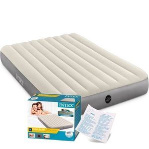 2-3 Inflatable Person Classic Downy Airbed With Pump - Blue Color