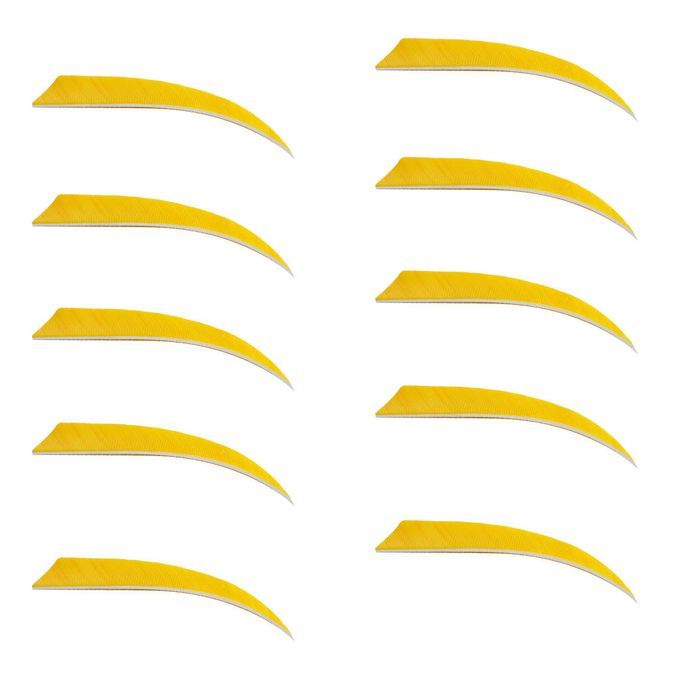 10 Pieces Arrow Fletching Arrow Feathers Fletches  Cut Hunting Yellow