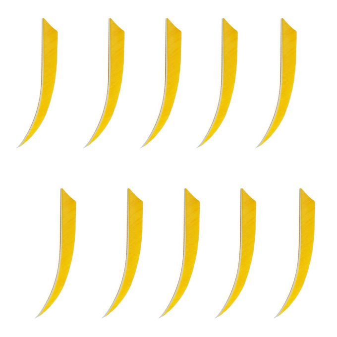 10 Pieces Arrow Fletching Arrow Feathers Fletches  Cut Hunting Yellow