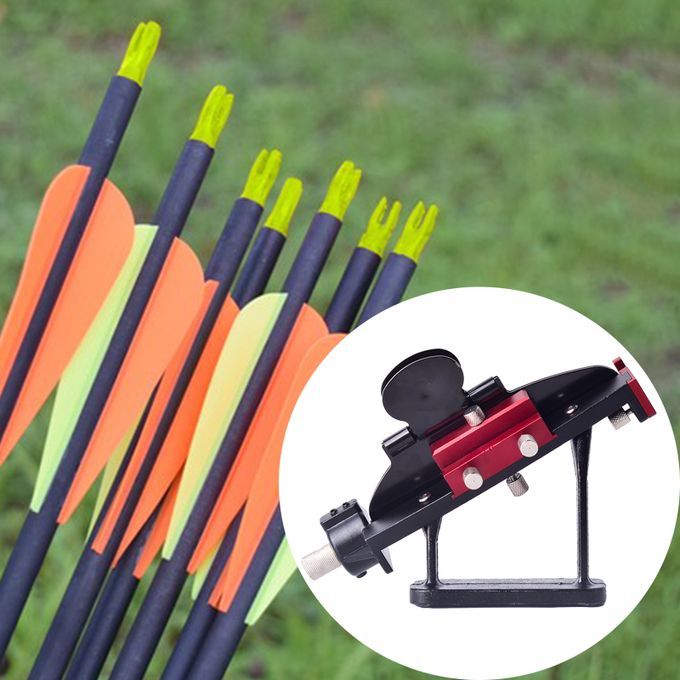 DIY Make Archery Arrow Feather Stick Bonding Tool Adjustable Red