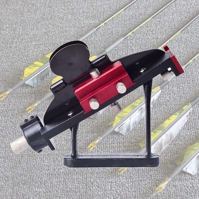 DIY Make Archery Arrow Feather Stick Bonding Tool Adjustable Red