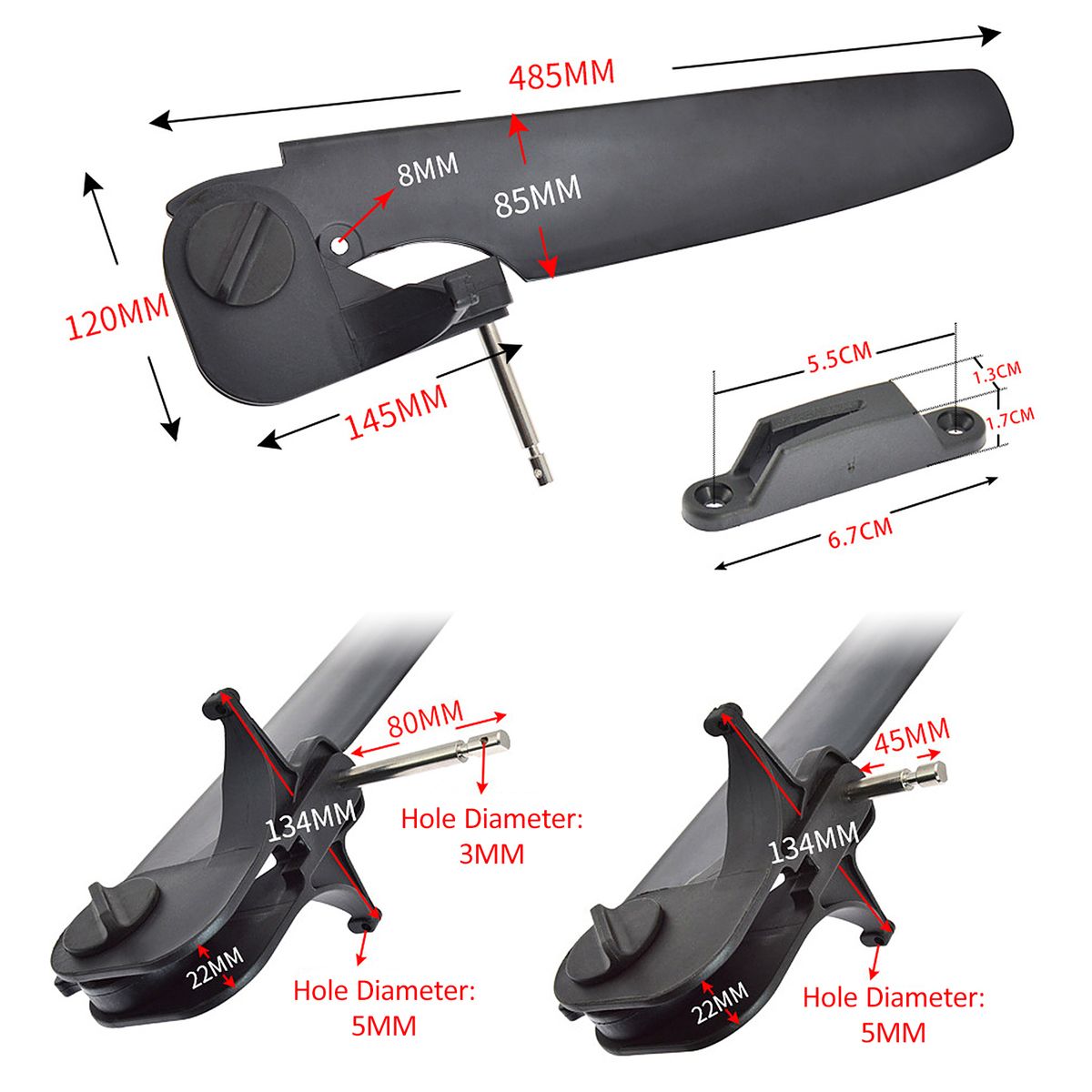 Kayak Tail Rudder Steering System Control Kit For Direction