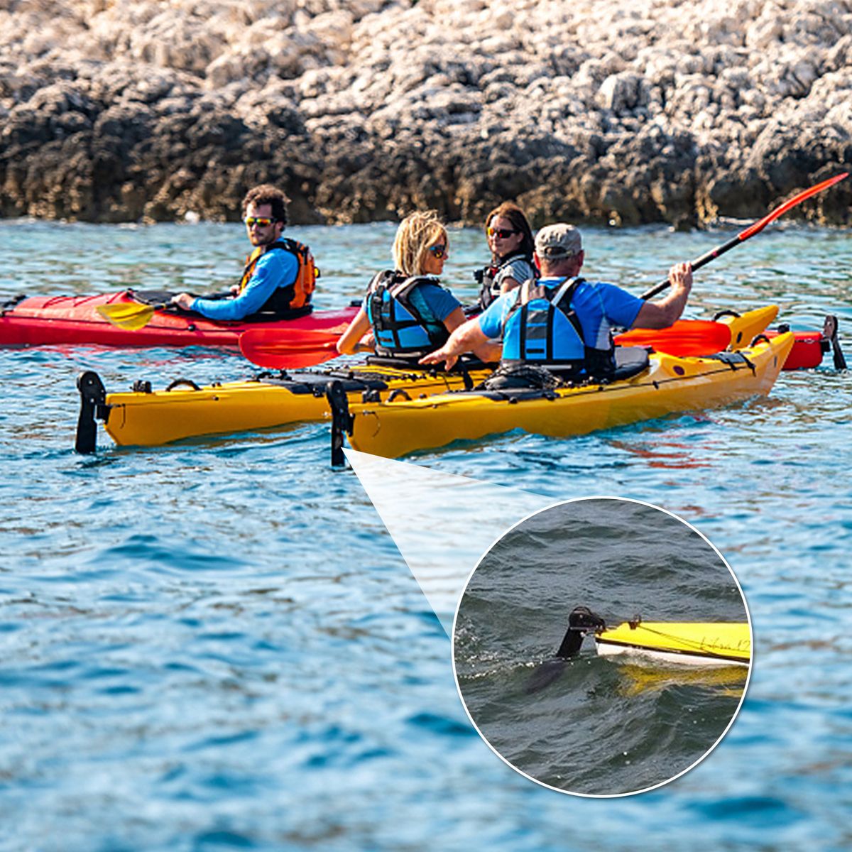 Kayak Tail Rudder Steering System Control Kit For Direction