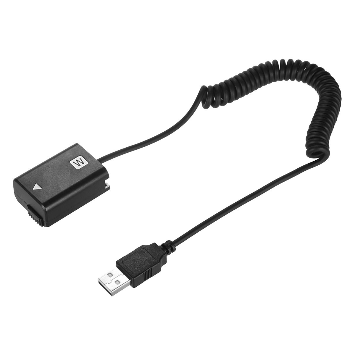 NP-FW50 Dummy Battery Spring USB Charging Cable for Sony A7 Coupler