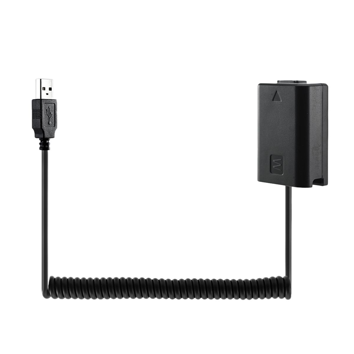 NP-FW50 Dummy Battery Spring USB Charging Cable for Sony A7 Coupler