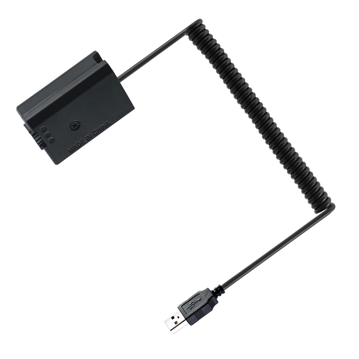 NP-FW50 Dummy Battery Spring USB Charging Cable for Sony A7 Coupler