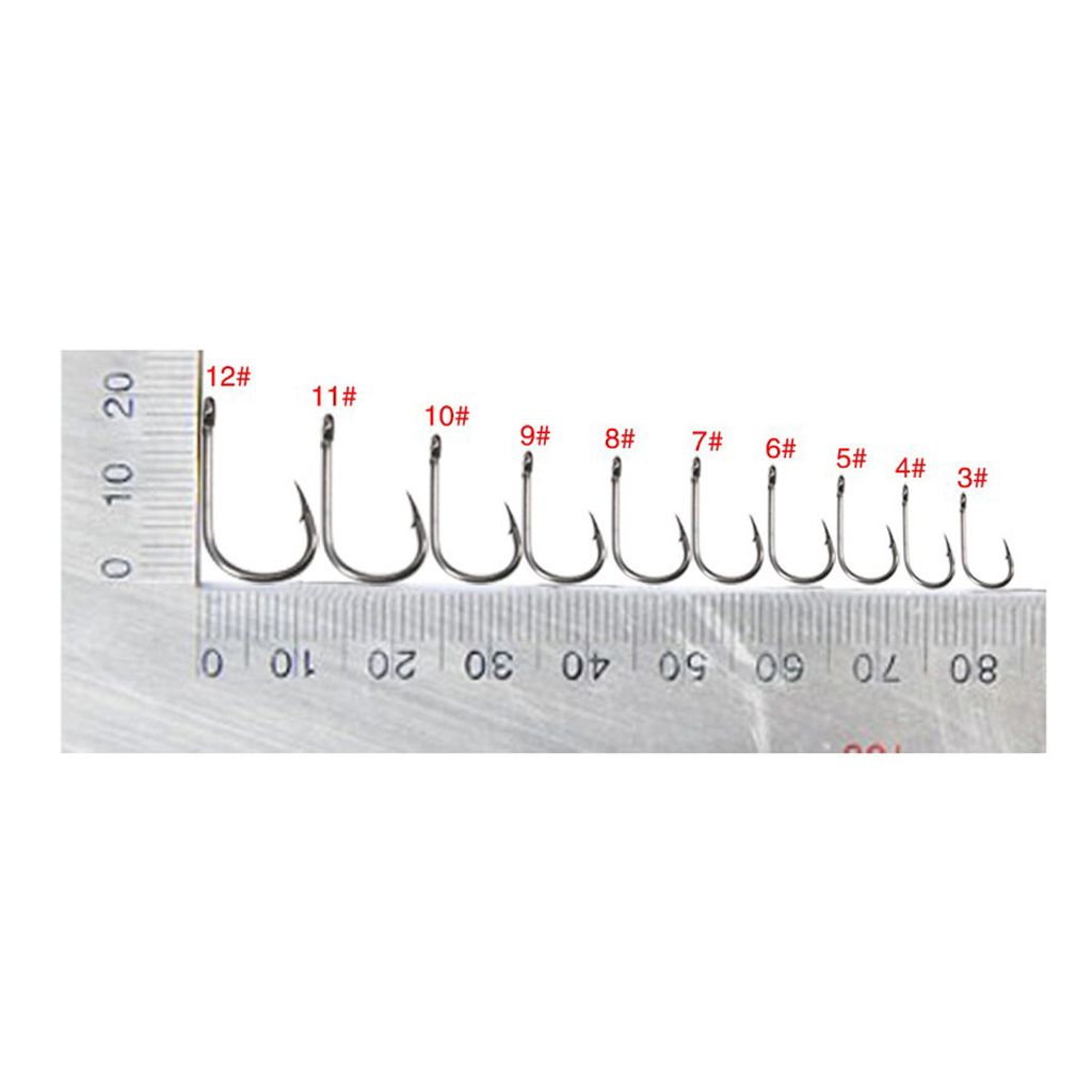 300pcs High-carbon Steel Barbed  Hook Kit 3-12# Jig Big Hook