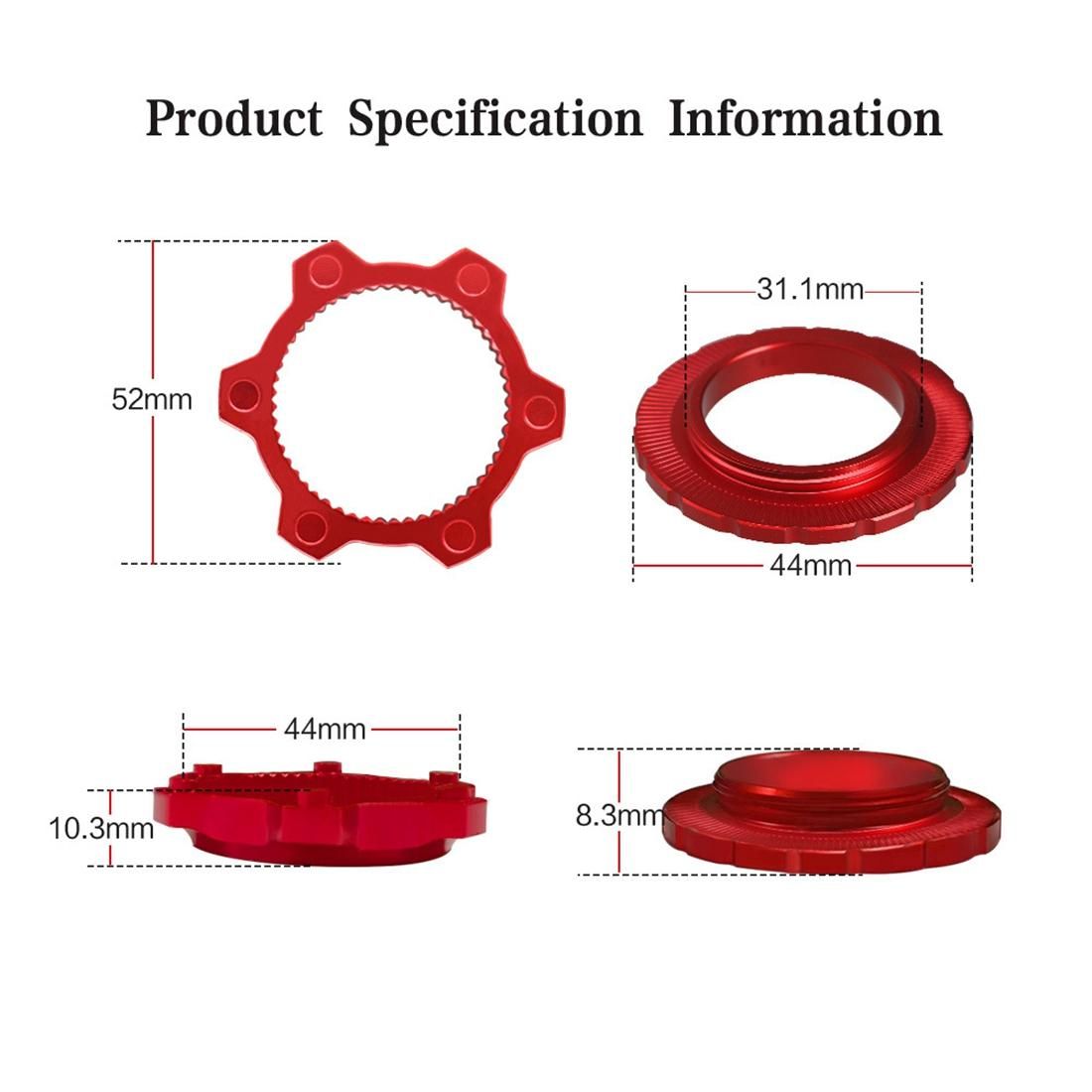 Bike Hub Center Lock to 6 Hole Adapter 6 Bolt Disc Brake,4