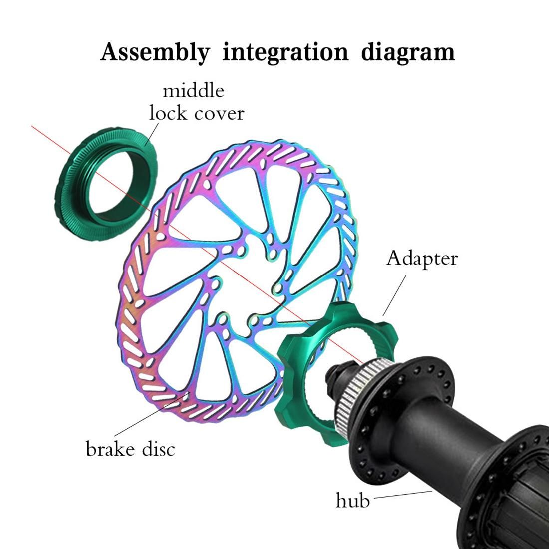 Bike Hub Center Lock to 6 Hole Adapter 6 Bolt Disc Brake,4