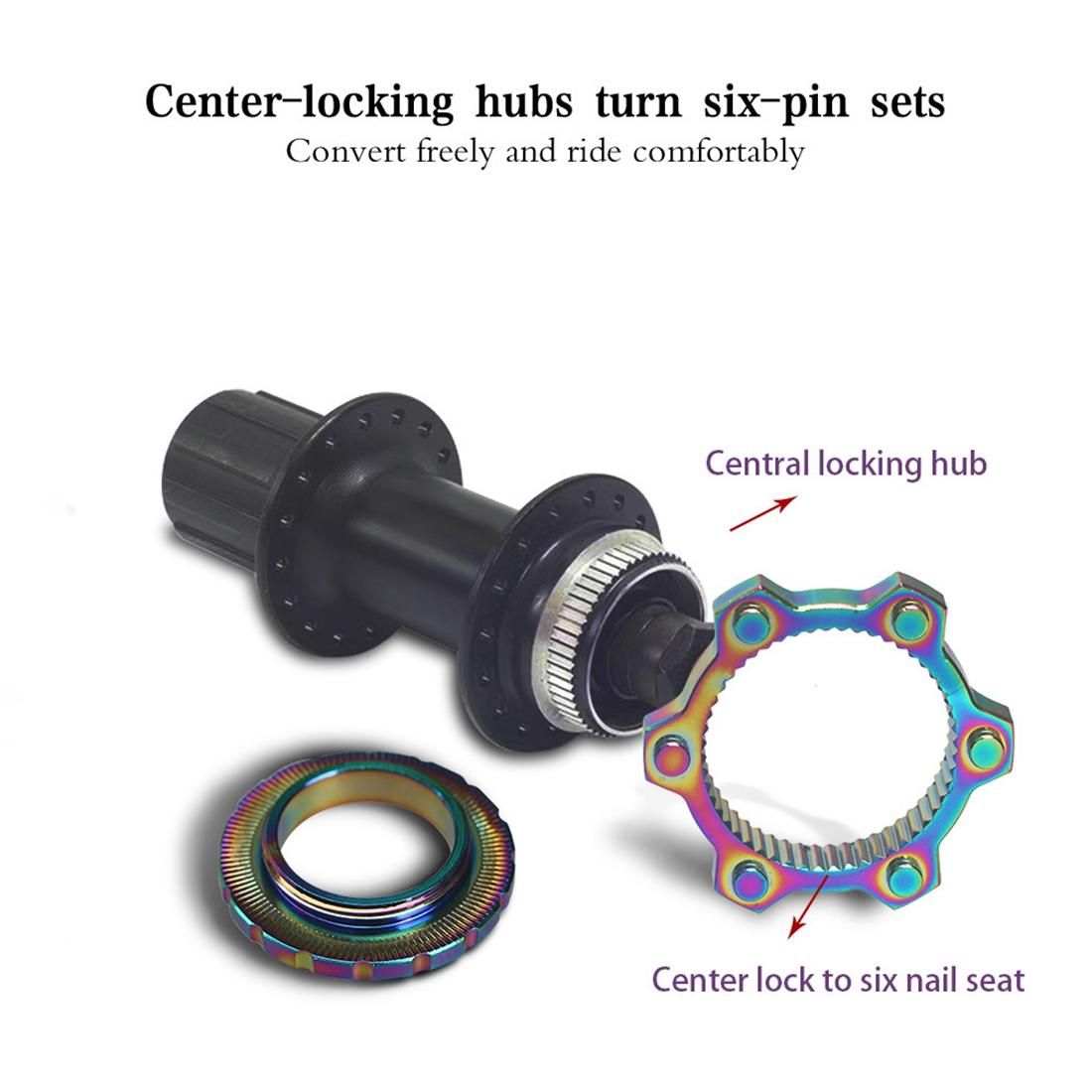 Bike Hub Center Lock to 6 Hole Adapter 6 Bolt Disc Brake,4