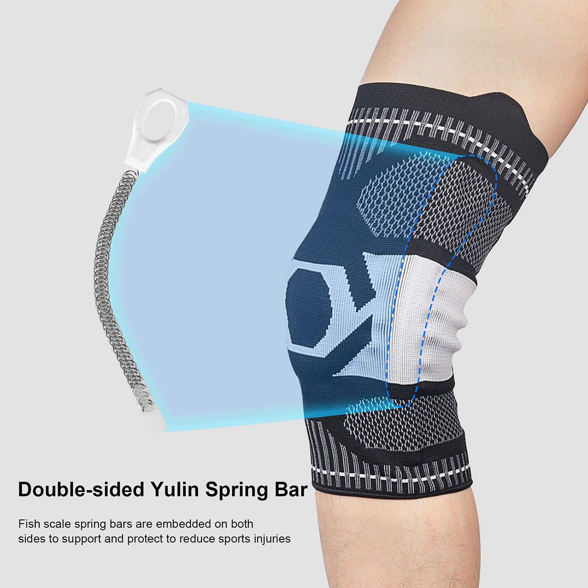Knee Brace Knee Support Compression Sleeve with Side