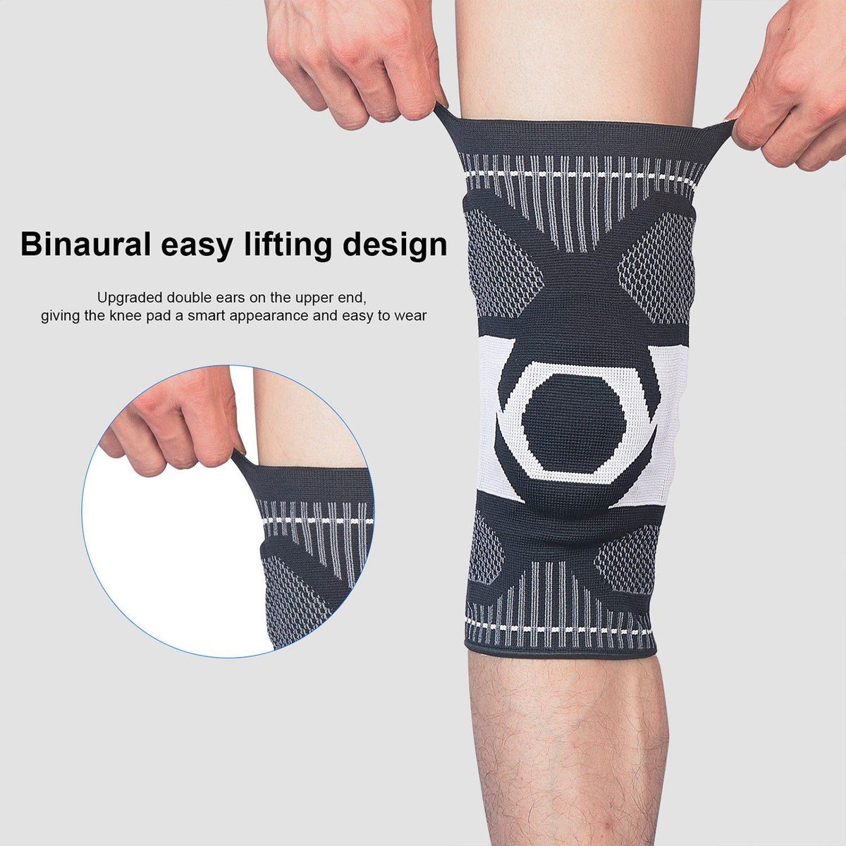 Knee Brace Knee Support Compression Sleeve with Side