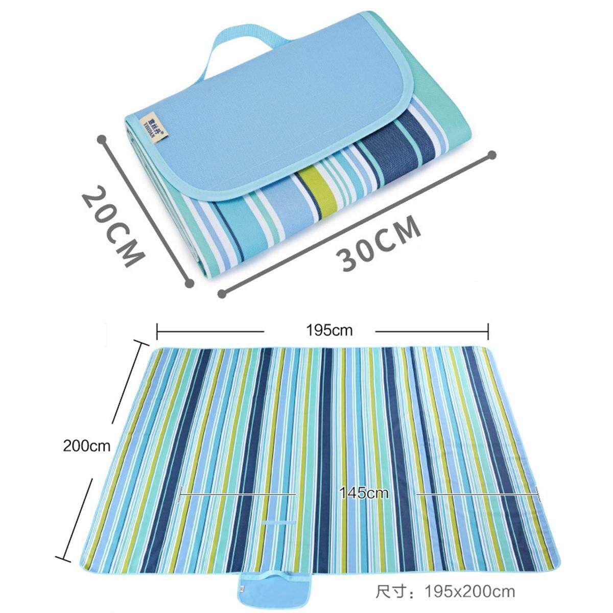 Outdoor Camping Picnic Blanket Large Waterproof Beach Sand Portable Mat PVC 145 X 200