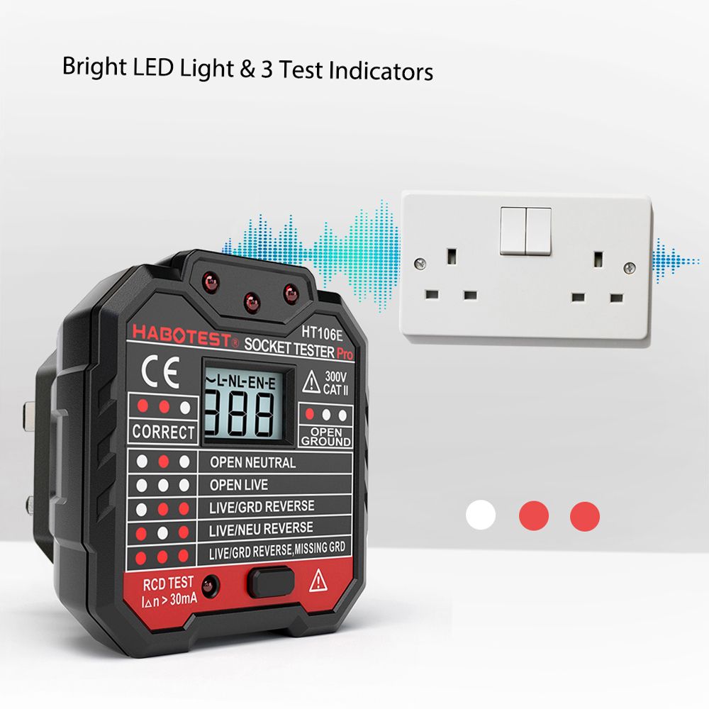 HT106E Advanced RCD Electric Socket Tester Automatic