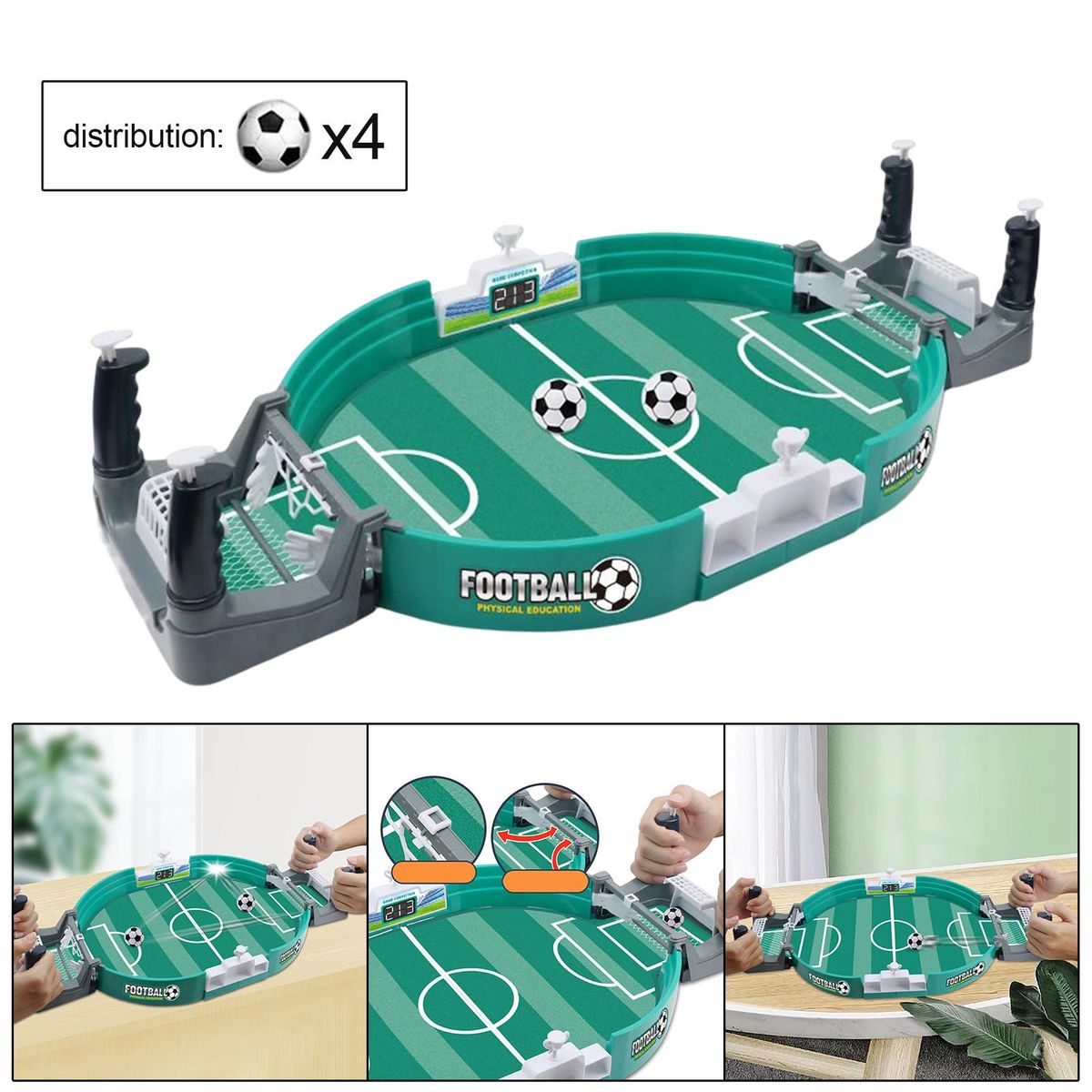 Soccer Game Interactive Toy Football Board Medium 4 Balls