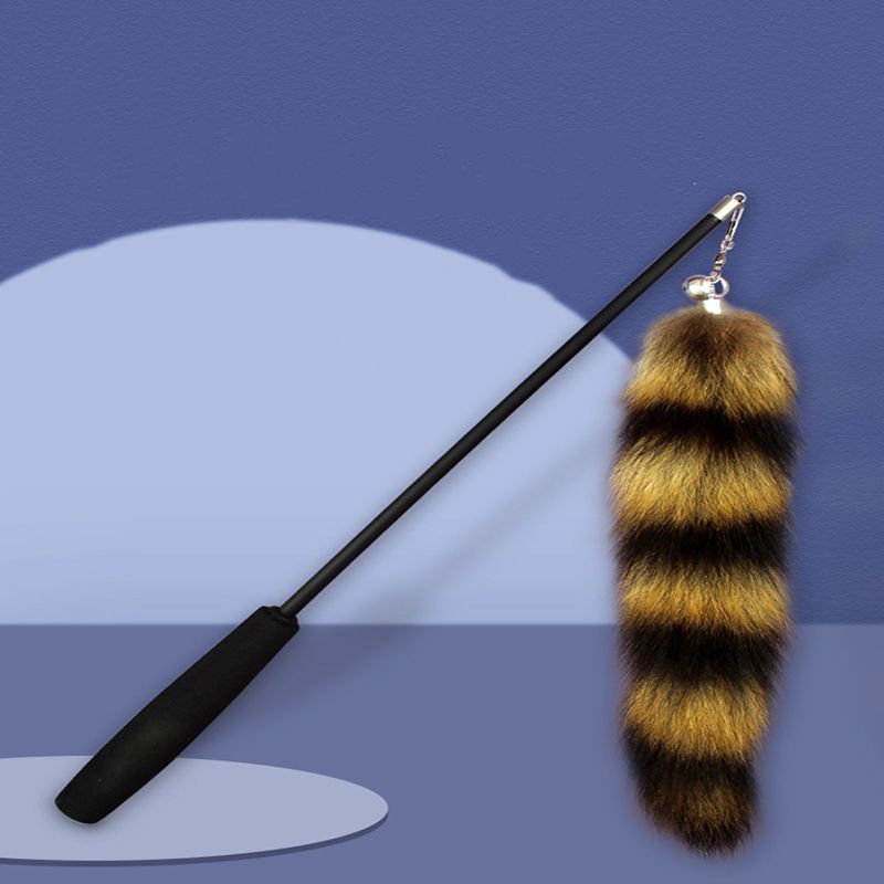 Funny Cat Stick Pet Cat Toys Fox Tail Plush Feather