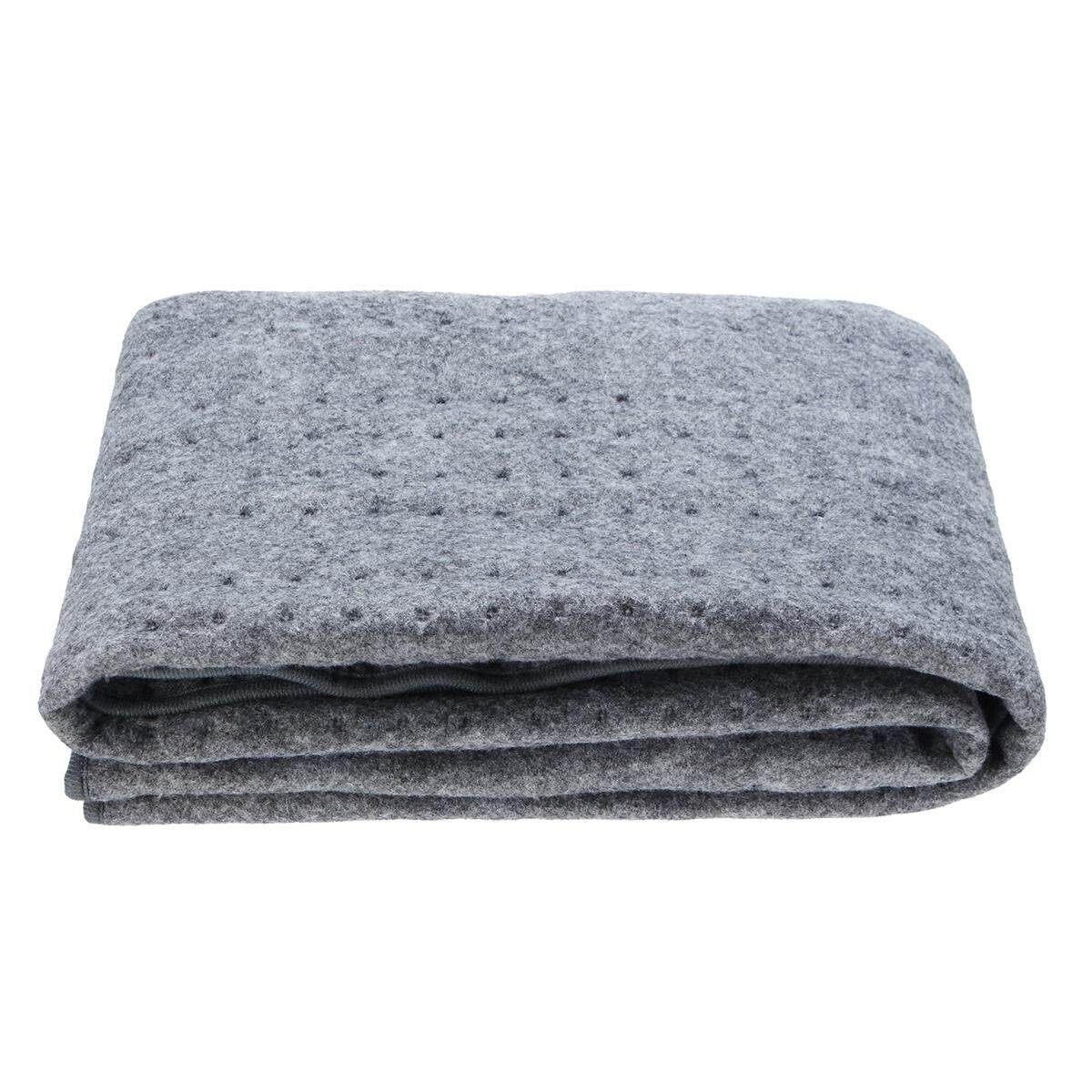 Electric Heated Throw Over Under Blanket Fleece Washable Warm Mattress Washable Cold Grey Non Woven Fabric 75 * 150cm