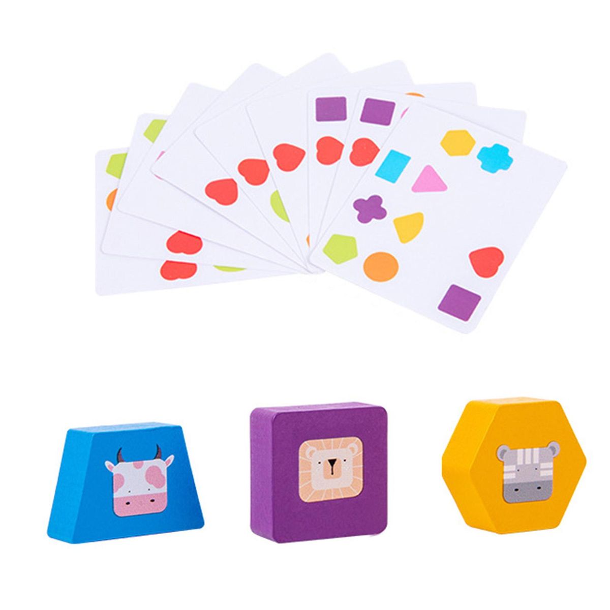 1 Set Kids Toys Baby Education Puzzle Toddlers Color Graphic Pairing Toys Multicolor