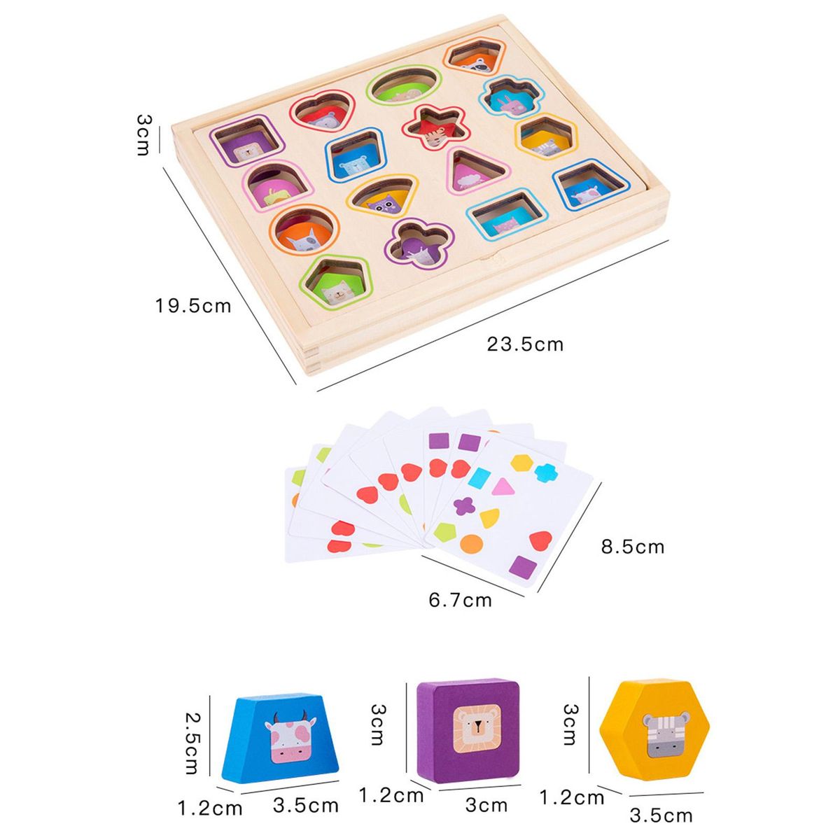 1 Set Kids Toys Baby Education Puzzle Toddlers Color Graphic Pairing Toys Multicolor