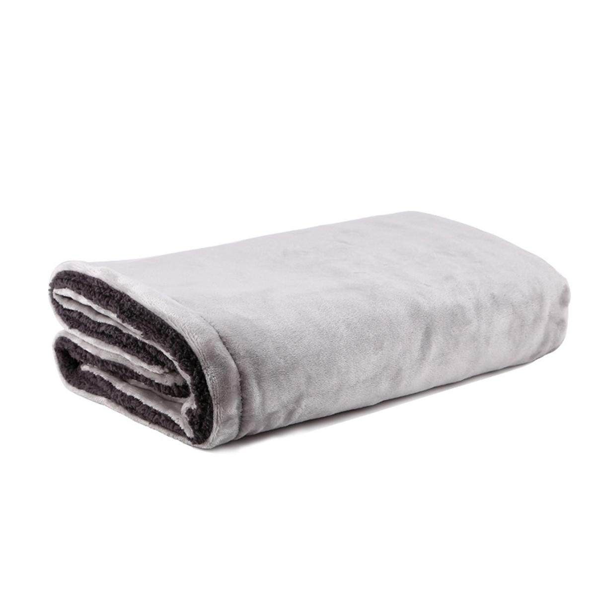 Electric Heated Throw Over Under Blanket 3Heating Control Washable Warm Mattress Gray 85 * 65cm