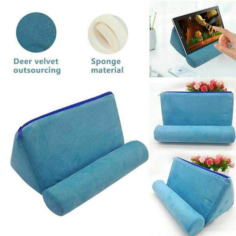 Tablet Pillow Holder Stand Foam Book Rest Reading Bed Cushion For IPad Black