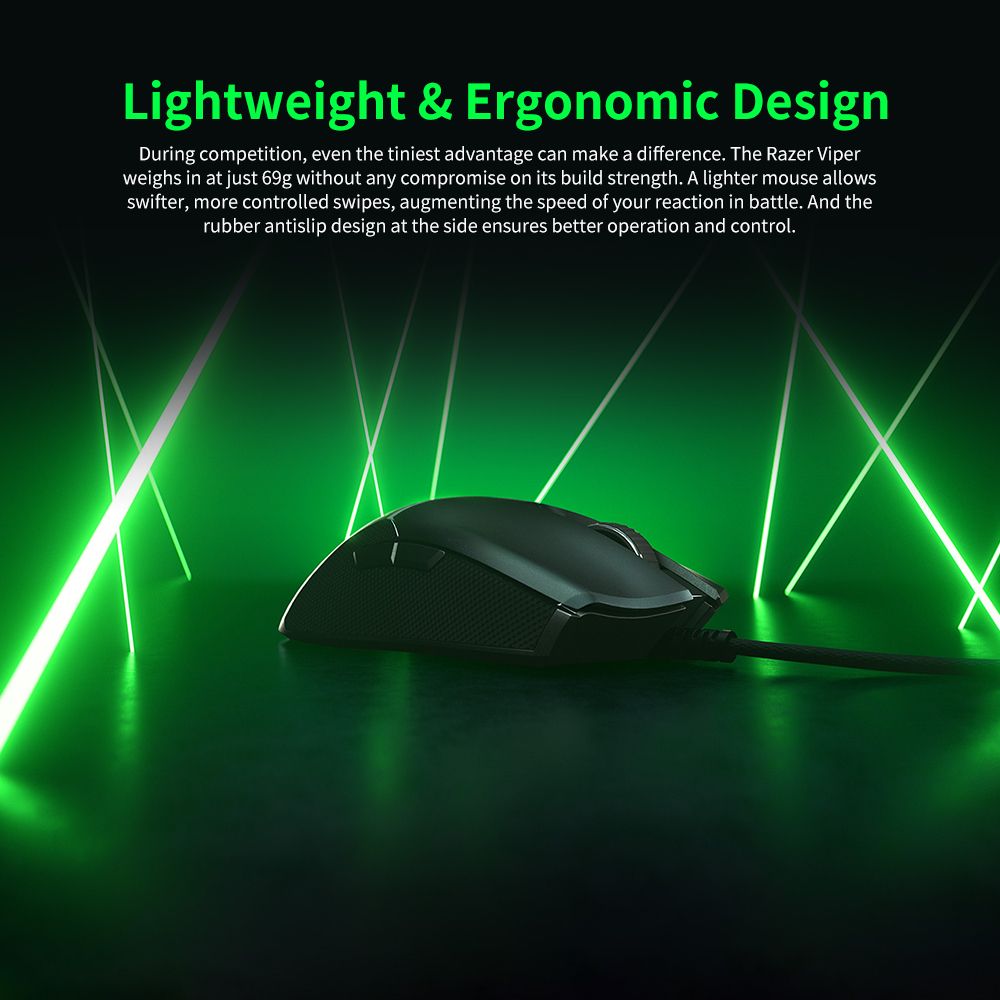 Viper Wired Gaming Mouse 16000DPI RGB Computer Mice