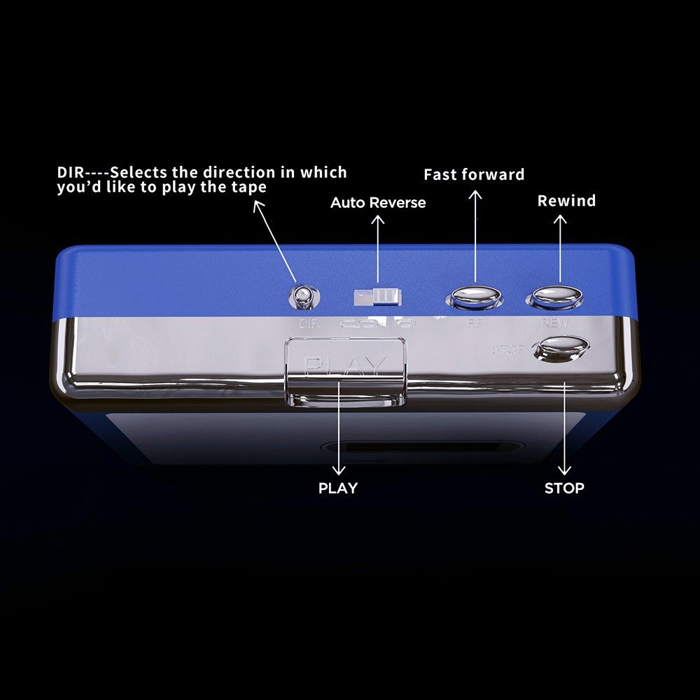 Portable BT 4.2 Cassette Player Transmit Tape Music To BT