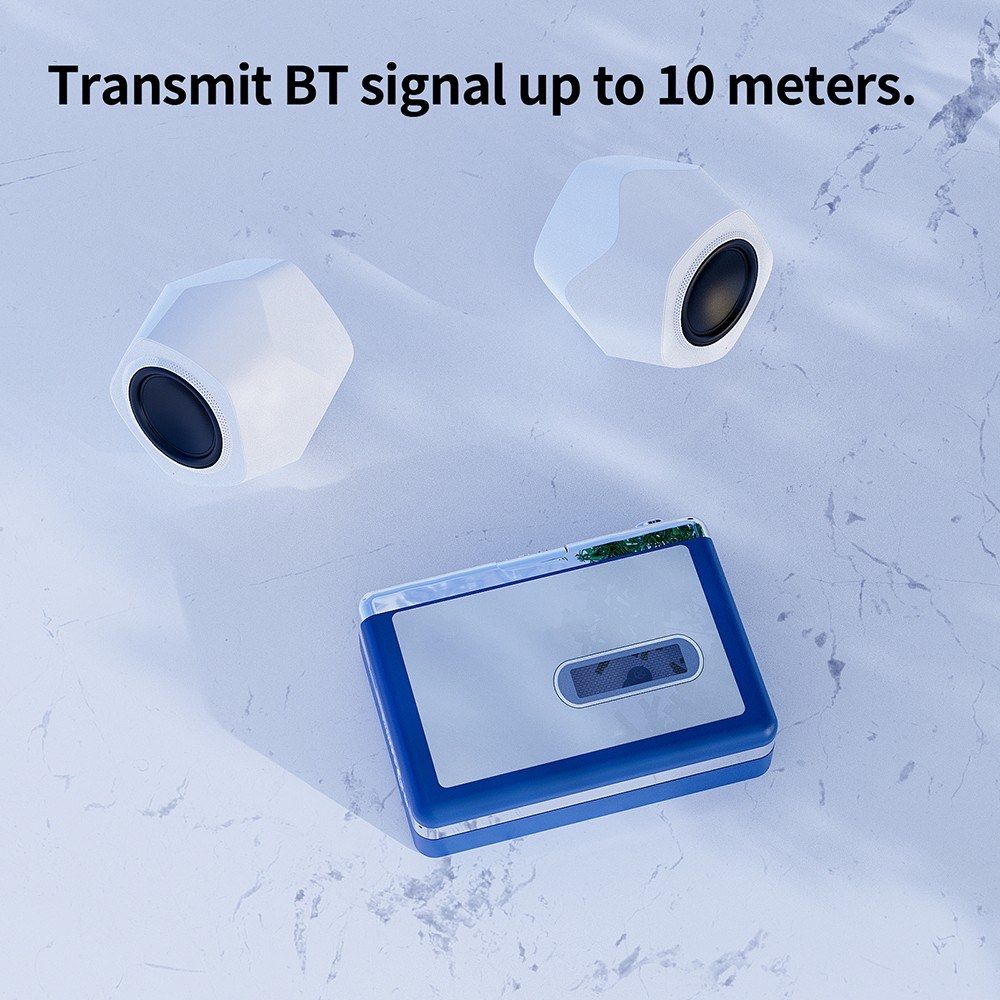 Portable BT 4.2 Cassette Player Transmit Tape Music To BT