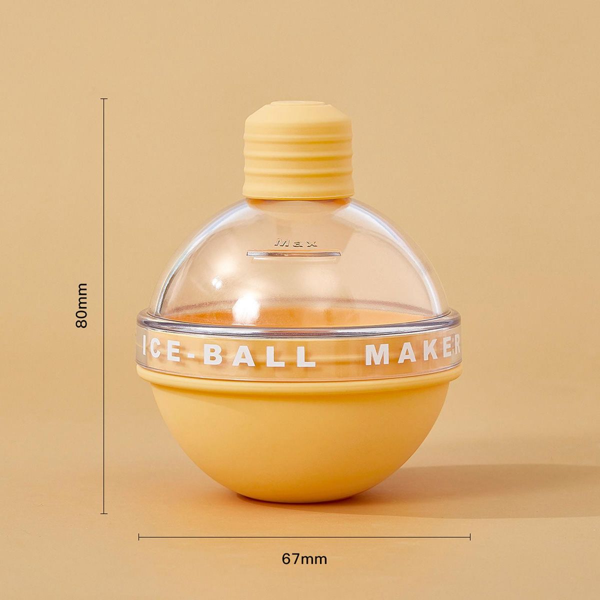 4pcs Ice Ball Maker 2.4 Inches Big Ice Ball Mold Silicone Cute Bulb-shaped for Whiskey Cocktails